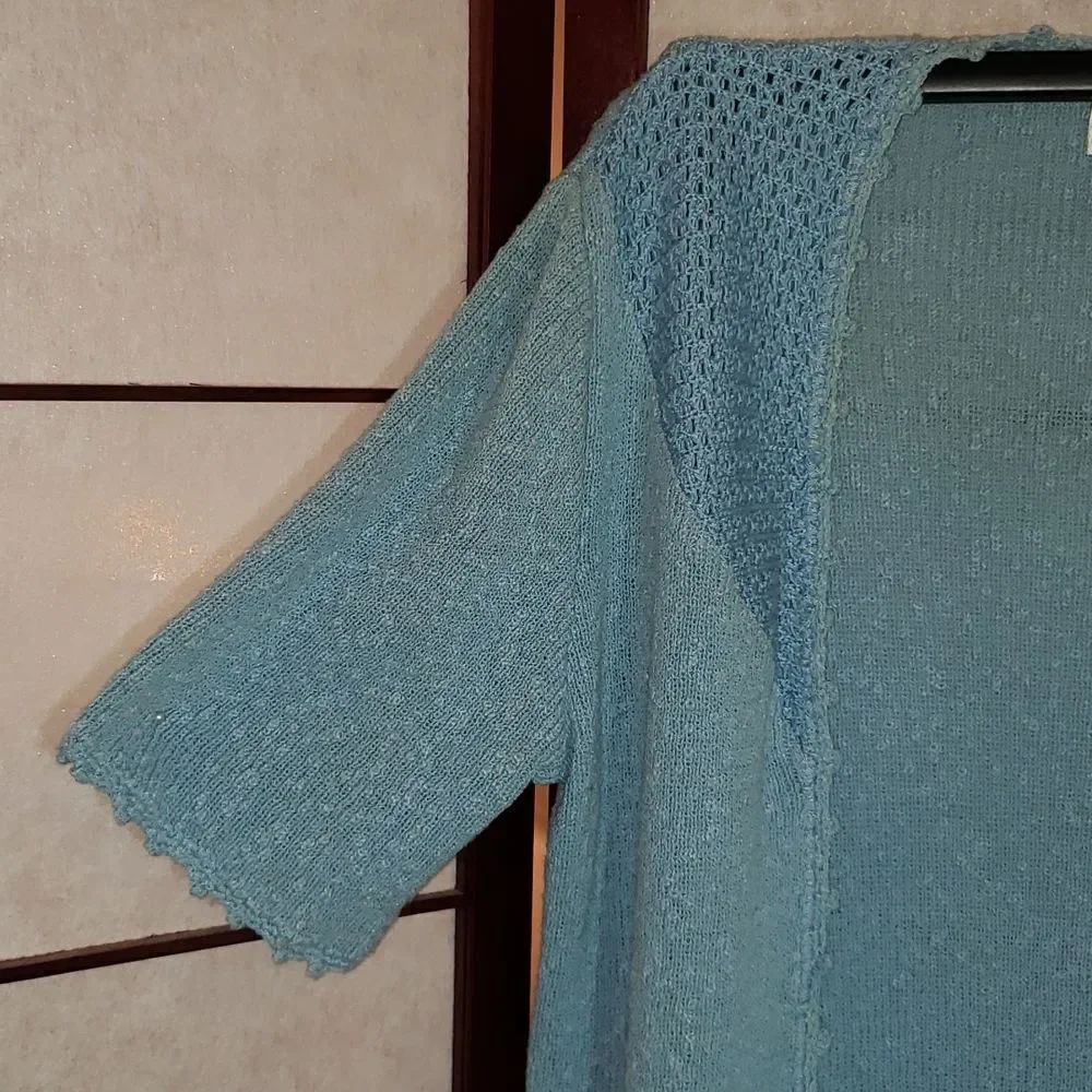 VNTG 70's DiCosta Baby Blue Knitted Skirt Set - Picture 8 of 11